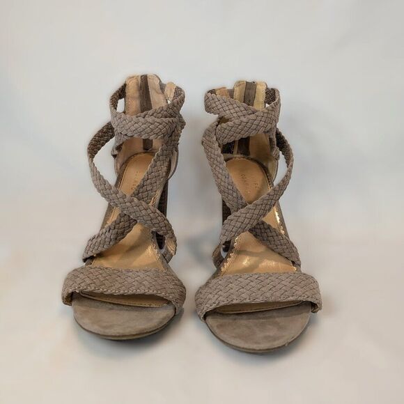 LC Lauren Conrad Adventurine Taupe Block Heel Sandals - Picture 6 of 10